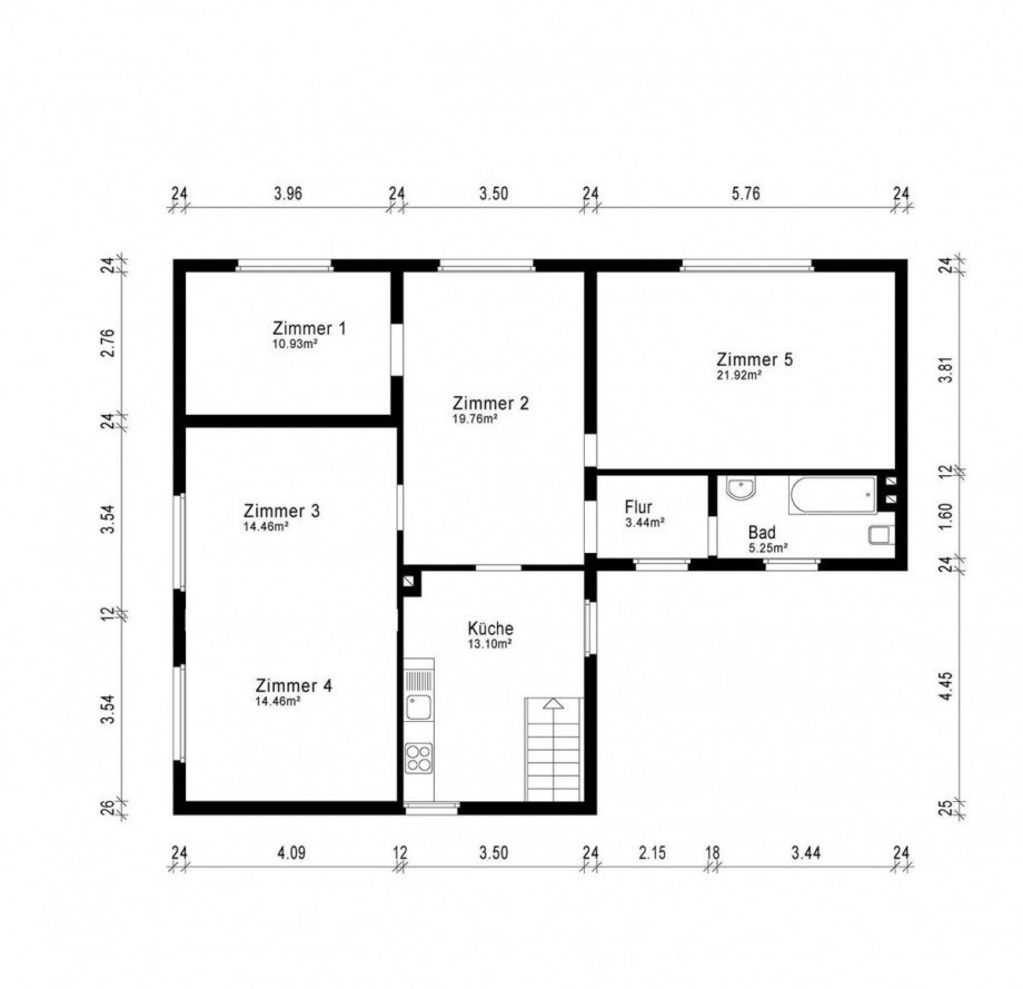 Grundriss OG Zweifamilienhaus Egelsbach