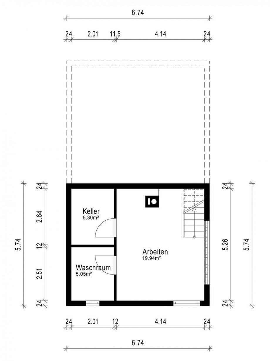 Grundriss UG Doppelhaushlfte Reinheim