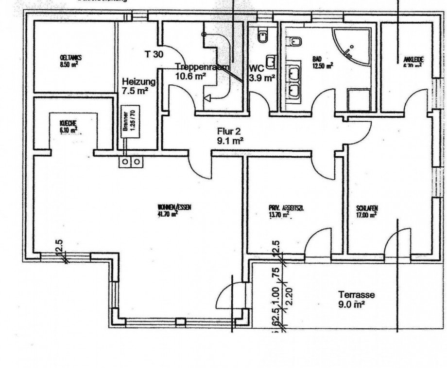 Grundriss Terrassenwohnung Ober-Ramstadt