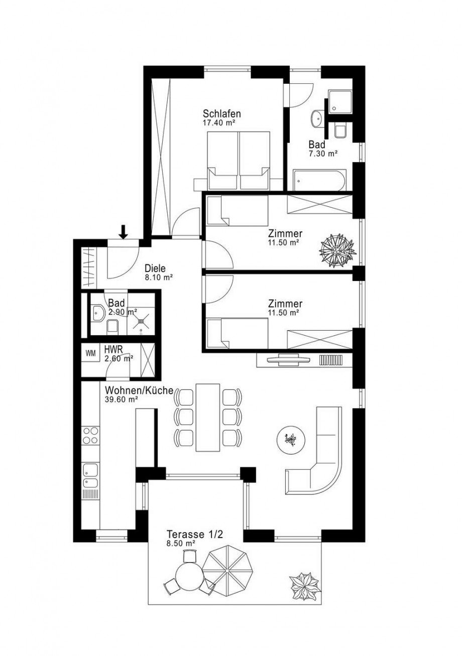 Grundriss Etagenwohnung Darmstadt